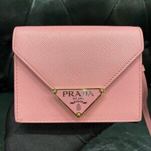 Prada Pink Crossbody Card Holder